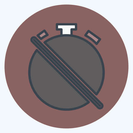 Icon Alarm Off. suitable for Infographics symbol. color mate style. simple design editable. design template vector. simple symbol illustrationのイラスト素材