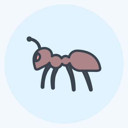 Icon Ant 2. suitable for Animal symbol. color mate style. simple design editable. design template vector. simple symbol illustrationのイラスト素材