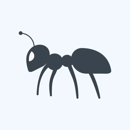 Icon Ant 2. suitable for Animal symbol. glyph style. simple design editable. design template vector. simple symbol illustrationのイラスト素材