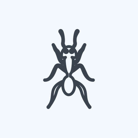 Icon Ant 1. suitable for Animal symbol. line style. simple design editable. design template vector. simple symbol illustrationのイラスト素材