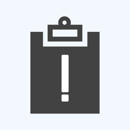 Icon Assignment Late. suitable for Infographics symbol. glyph style. simple design editable. design template vector. simple symbol illustrationのイラスト素材