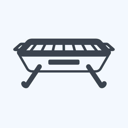 Icon Barbecue. suitable for Home symbol. glyph style. simple design editable. design template vector. simple symbol illustrationのイラスト素材