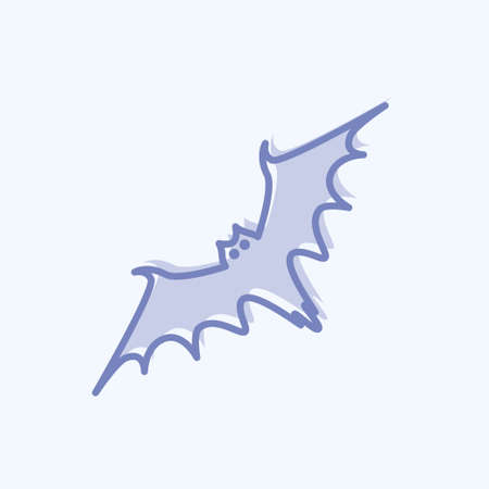 Icon Bat. suitable for animal symbol. two tone style. simple design editable. design template vector. simple symbol illustrationのイラスト素材