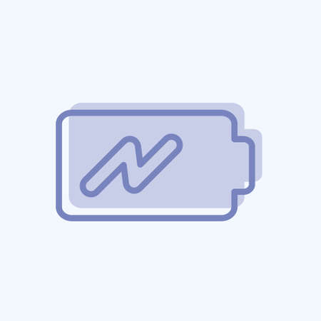 Icon Battery 2. suitable for Mobile Apps symbol. two tone style. simple design editable. design template vector. simple symbol illustrationのイラスト素材