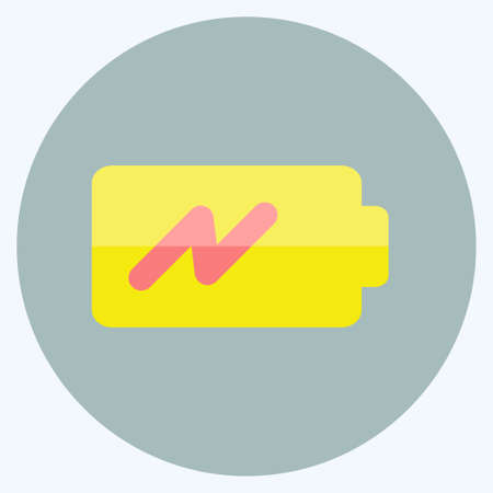 Icon Battery 2. suitable for Mobile Apps symbol. flat style. simple design editable. design template vector. simple symbol illustrationのイラスト素材