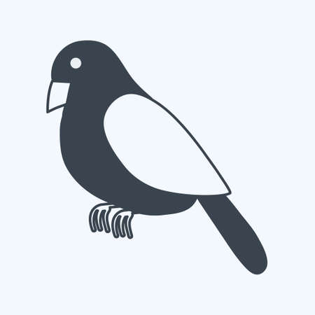Icon Bird. suitable for animal symbol. glyph style. simple design editable. design template vector. simple symbol illustrationのイラスト素材