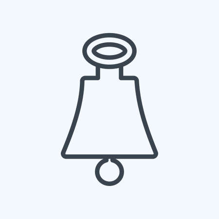 Icon Bell. suitable for Sea symbol. line style. simple design editable. design template vector. simple symbol illustrationのイラスト素材