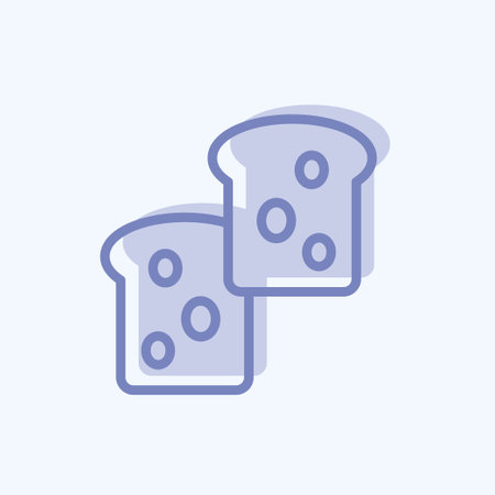 Icon Bread. suitable for Garden symbol. two tone style. simple design editable. design template vector. simple symbol illustrationのイラスト素材