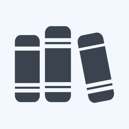 Icon Books. suitable for Mobile Apps symbol. glyph style. simple design editable. design template vector. simple symbol illustrationのイラスト素材