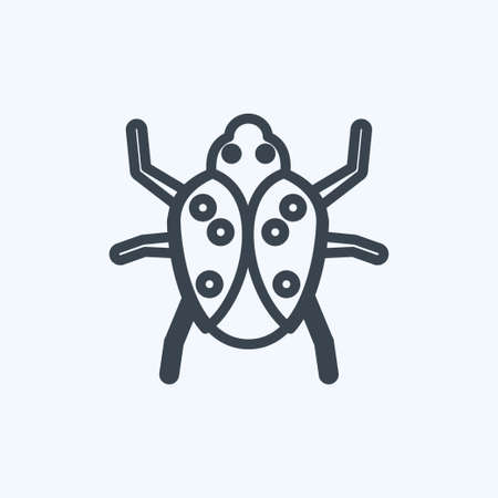 Icon Bug. suitable for Animal symbol. line style. simple design editable. design template vector. simple symbol illustrationのイラスト素材