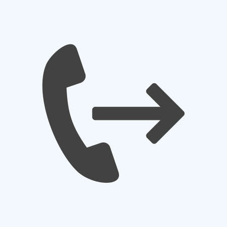 Icon Call forwarding. suitable for Mobile Apps symbol. glyph style. simple design editable. design template vector. simple symbol illustrationのイラスト素材