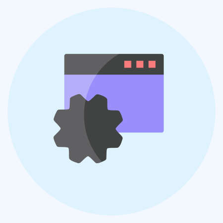 Icon Browser Configurations. suitable for Programming symbol. flat style. simple design editable. design template vector. simple symbol illustrationのイラスト素材