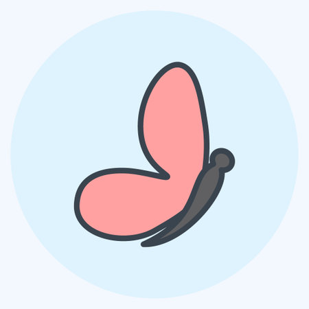 Icon Butterfly 2. suitable for Animal symbol. color mate style. simple design editable. design template vector. simple symbol illustrationのイラスト素材