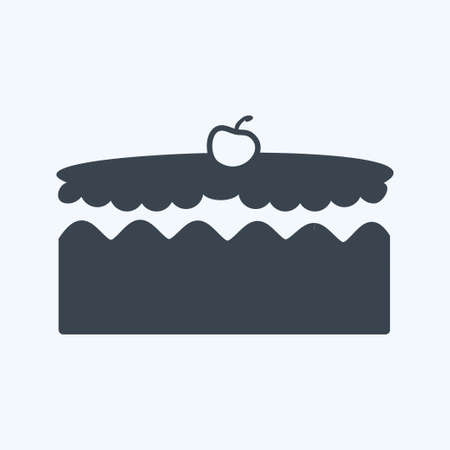 Icon Cake. suitable for party symbol. glyph style. simple design editable. design template vector. simple symbol illustrationのイラスト素材