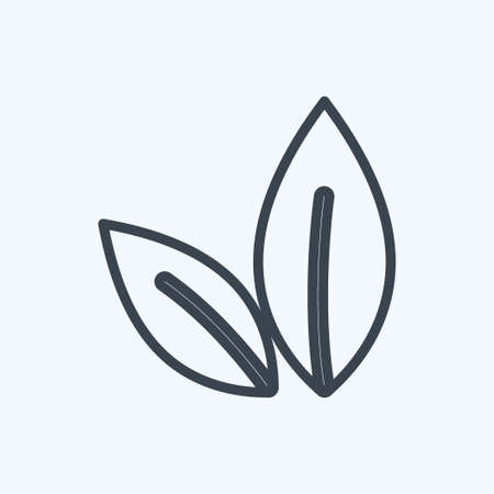 Icon Leaves. suitable for Spa symbol. line style. simple design editable. design template vector. simple symbol illustrationのイラスト素材