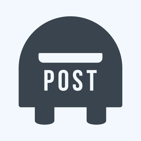 Icon Letterbox. suitable for Home symbol. glyph style. simple design editable. design template vector. simple symbol illustrationのイラスト素材