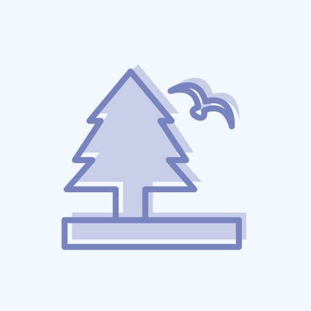 Icon Life on Land. suitable for Community symbol. two tone style. simple design editable. design template vector. simple symbol illustrationのイラスト素材