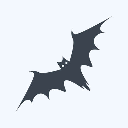 Icon Bat. suitable for animal symbol. glyph style. simple design editable. design template vector....