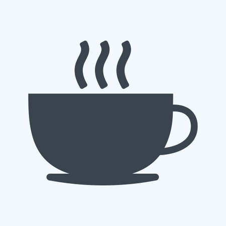 Icon Coffee Cup. suitable for party symbol. glyph style. simple design editable. design template vector. simple symbol illustrationのイラスト素材