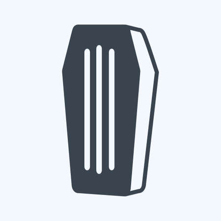 Icon Coffin. suitable for Wild West symbol. glyph style. simple design editable. design template vector. simple symbol illustrationのイラスト素材