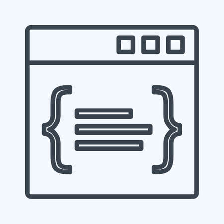 Icon Code. suitable for Programming symbol. line style. simple design editable. design template vector. simple symbol illustrationのイラスト素材