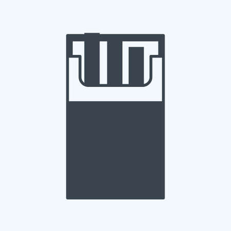 Icon Cigarette Pack. suitable for men accessories symbol. glyph style. simple design editable. design template vector. simple symbol illustrationのイラスト素材