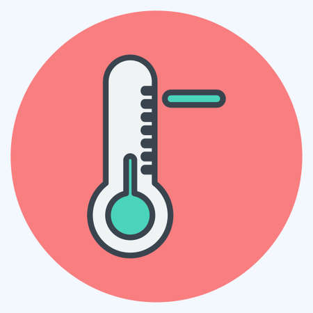 Icon Cold Wave. suitable for disasters symbol. color mate style. simple design editable. design...