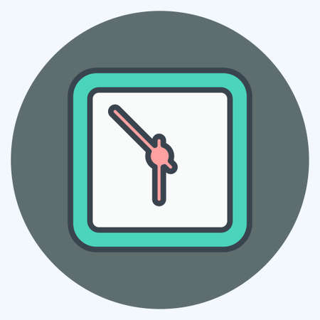 Icon Clock. suitable for Home symbol. color mate style. simple design editable. design template vector. simple symbol illustrationのイラスト素材
