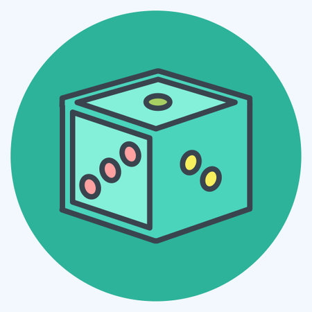 Icon Dice. suitable for Toy symbol. color mate style. simple design editable. design template vector. simple symbol illustrationのイラスト素材