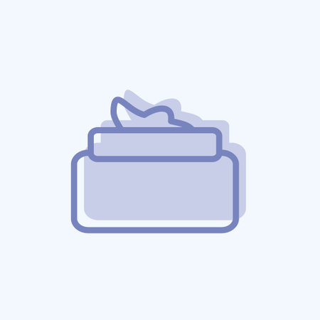 Icon Cream. suitable for Spa symbol. two tone style. simple design editable. design template vector. simple symbol illustrationのイラスト素材