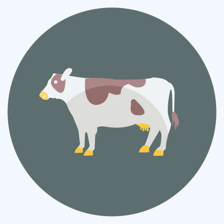 Icon Cow. suitable for Garden symbol. flat style. simple design editable. design template vector. simple symbol illustrationのイラスト素材