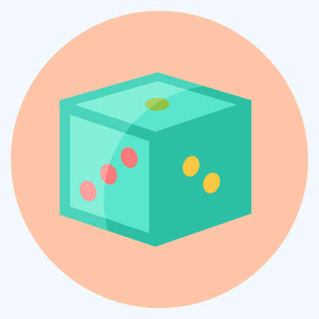 Icon Dice. suitable for Toy symbol. flat style. simple design editable. design template vector. simple symbol illustrationのイラスト素材