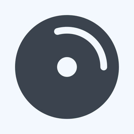 Icon Disc. suitable for music symbol. glyph style. simple design editable. design template vector. simple symbol illustrationのイラスト素材