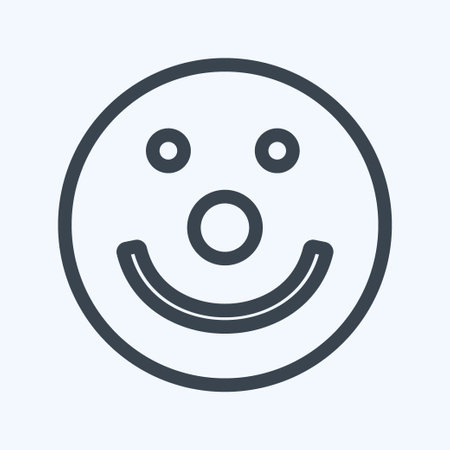 Icon Emoticon Clown. suitable for Emoticon symbol. line style. simple design editable. design template vector. simple symbol illustrationのイラスト素材