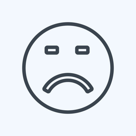 Icon Emoticon Loser. suitable for Emoticon symbol. line style. simple design editable. design template vector. simple symbol illustrationのイラスト素材