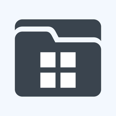 Icon File Manager. suitable for Mobile Apps symbol. glyph style. simple design editable. design...