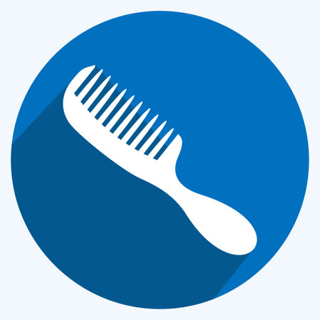 Icon Hairbrush. suitable for beauty care symbol. long shadow style. simple design editable. design template vector. simple symbol illustrationのイラスト素材