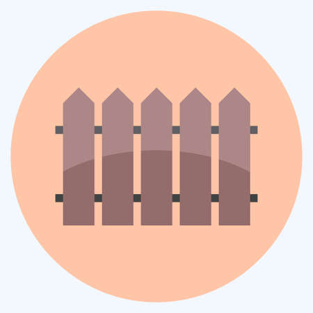Icon Fence. suitable for garden symbol. flat style. simple design editable. design template vector. simple symbol illustrationのイラスト素材