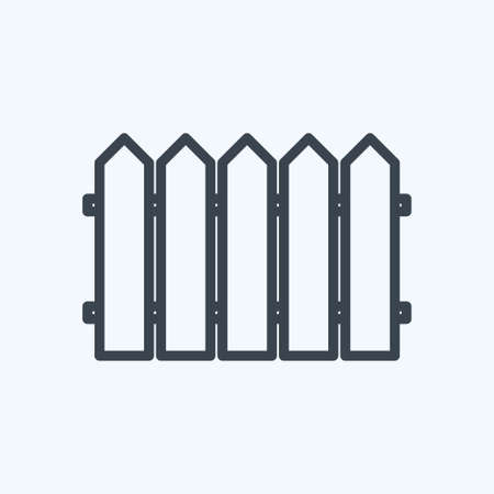 Icon Fence. suitable for garden symbol. line style. simple design editable. design template vector. simple symbol illustrationのイラスト素材