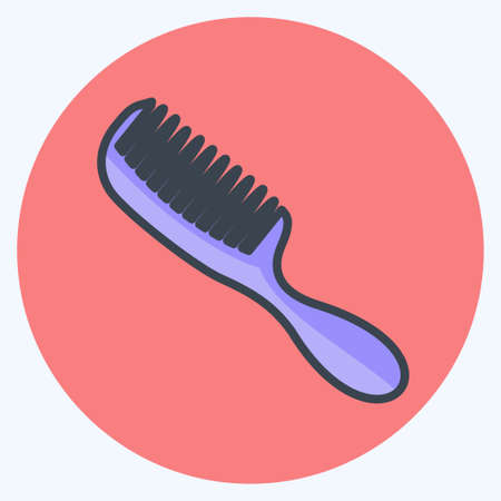Icon Hairbrush. suitable for beauty care symbol. flat style. simple design editable. design template vector. simple symbol illustrationのイラスト素材