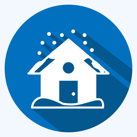 Icon Heavy Snows. suitable for disasters symbol. long shadow style. simple design editable. design template vector. simple symbol illustrationのイラスト素材