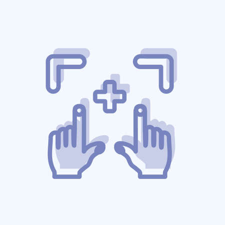 Icon Picture Action. suitable for Hand Actions symbol. two tone style. simple design editable. design template vector. simple symbol illustrationのイラスト素材