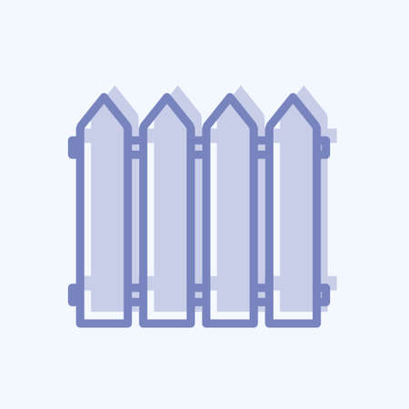 Icon Fence. suitable for Spring symbol. two tone style. simple design editable. design template vector. simple symbol illustrationのイラスト素材