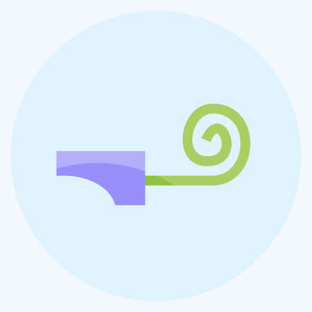 Icon Party Blower. suitable for party symbol. flat style. simple design editable. design template vector. simple symbol illustrationのイラスト素材