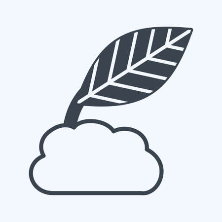 Icon Plantation. suitable for Spring symbol. glyph style. simple design editable. design template vector. simple symbol illustrationのイラスト素材