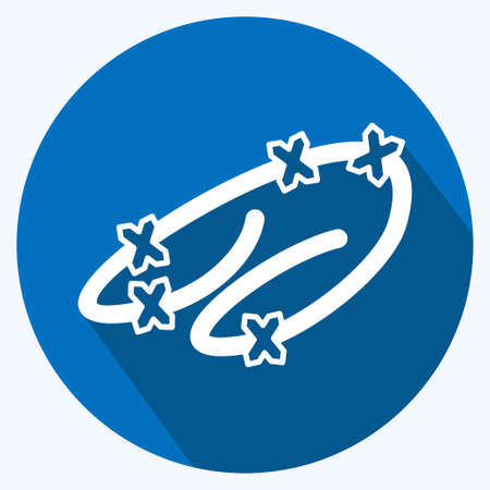 Icon Pointed Wire. suitable for Wild West symbol. long shadow style. simple design editable. design template vector. simple symbol illustrationのイラスト素材