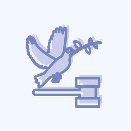 Icon Peace and Justice. suitable for Community symbol. two tone style. simple design editable. design template vector. simple symbol illustrationのイラスト素材