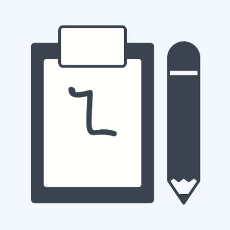 Icon Notepad. suitable for Web Interface symbol. glyph style. simple design editable. design template vector. simple symbol illustrationのイラスト素材