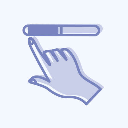 Icon Nail Filer. suitable for beauty care symbol. two tone style. simple design editable. design template vector. simple symbol illustrationのイラスト素材