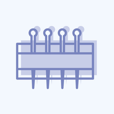 Icon Needles Holder. suitable for Tailor symbol. two tone style. simple design editable. design template vector. simple symbol illustrationのイラスト素材